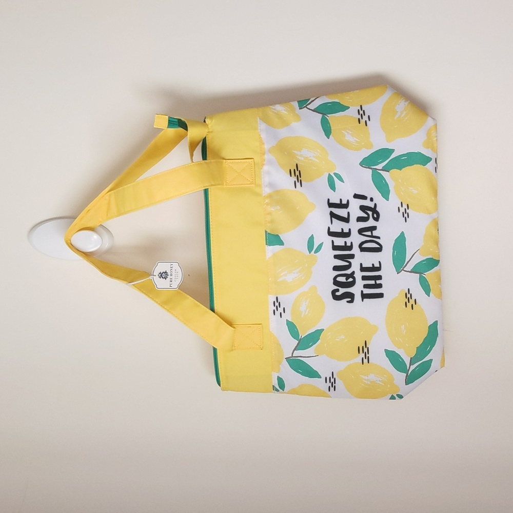 Pure Honey Squeeze the Day Lemon Theme Cooler Tote New - Picture 1 of 11